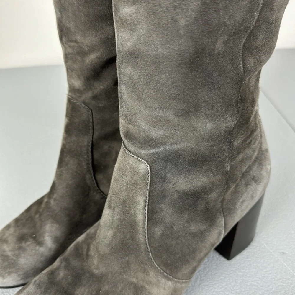 Frye Claude Over The Knee Boot in Smoke. Suede Finish. Size 7.